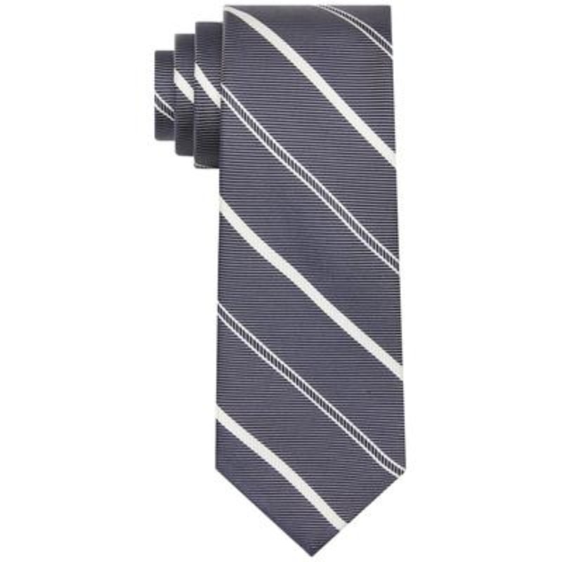 Tommy Hilfiger Salt Lake Stripe Tie Navy  Blue ONE SIZE Necktie