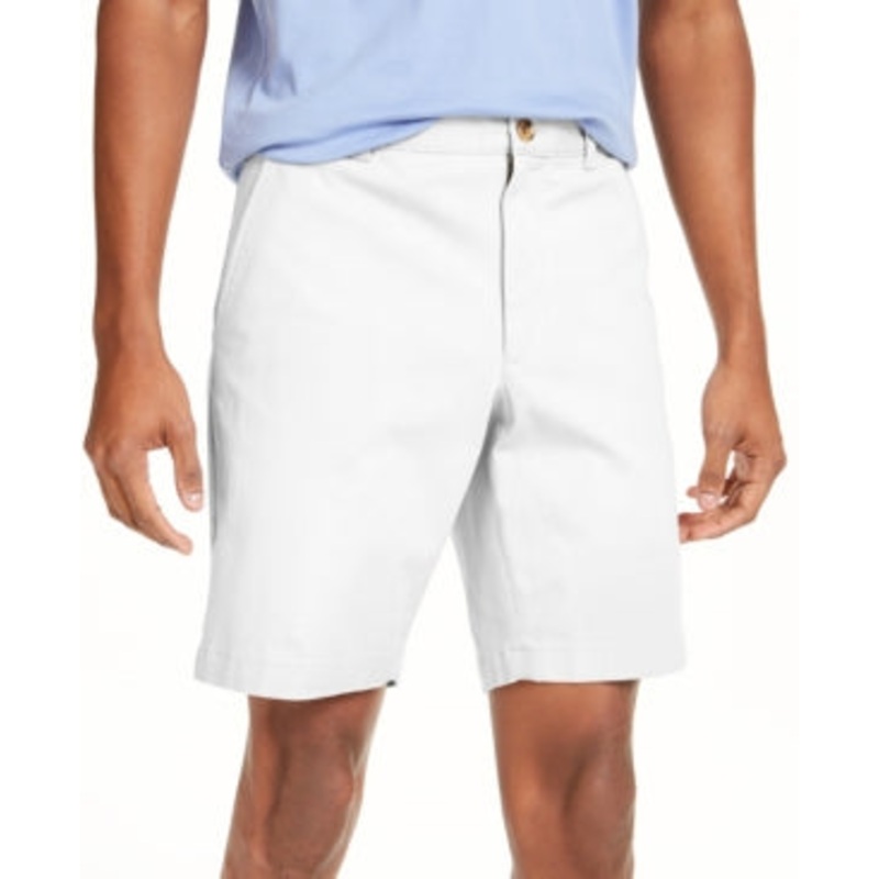 Club Room Mens Regular-Fit 4 Way Stretch Casual Shorts Bright White Size  40