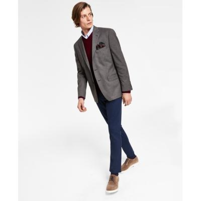 Lauren Ralph Lauren Mens Classic-Fit Ultraflex Sport Coat Beige Blue Brown 38R