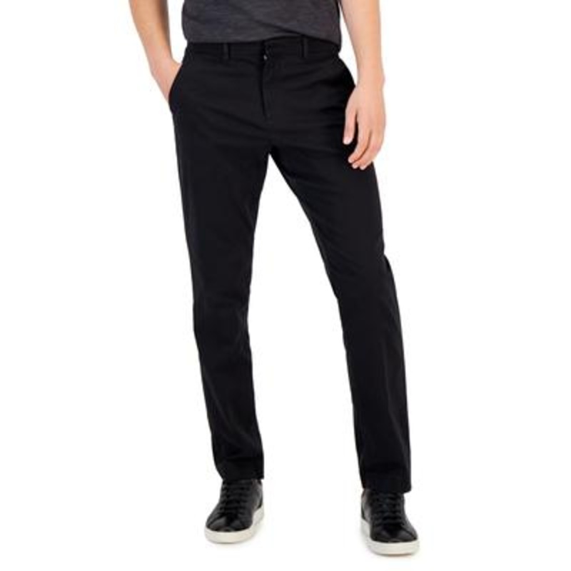 Perry Ellis Portfolio Mens Slim-Fit Dress Pants Charcoal 34 x 29