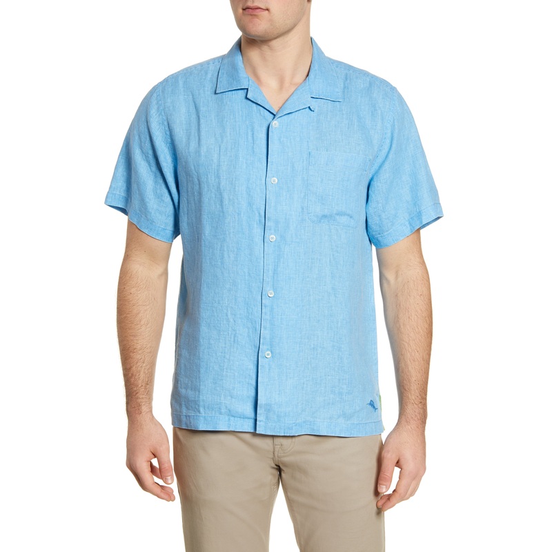Tommy Bahama Men's Blue Yonder Casual Button Down Shirt Large