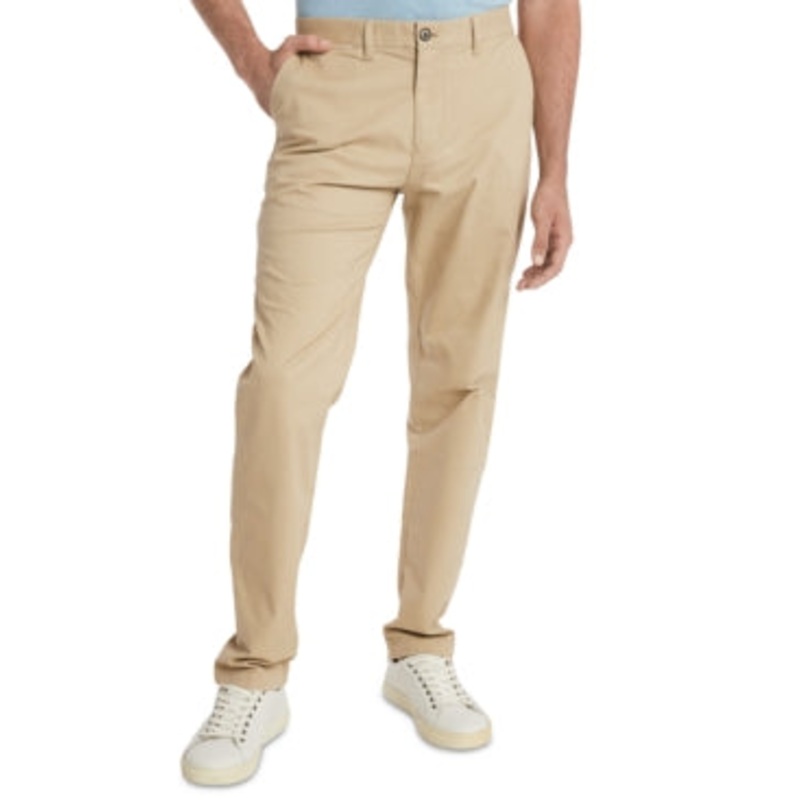 Tommy Hilfiger Mens Straight-Fit Chino Pants Mallet Tan 30 x 32