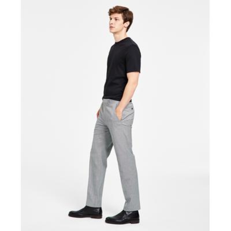 Alfani Mens Slim Fit Black White Houndstooth Dress Pants 34 x 30