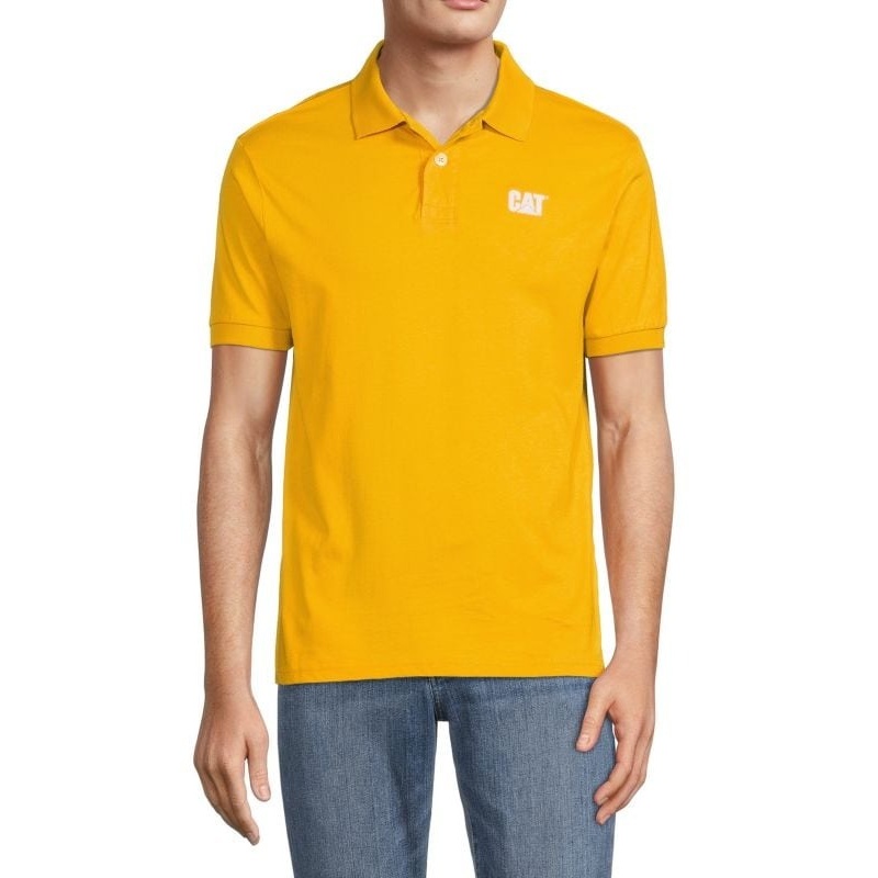 Caterpillar Mens Foundation Cotton Polo Shirt XXL 2XL Yellow