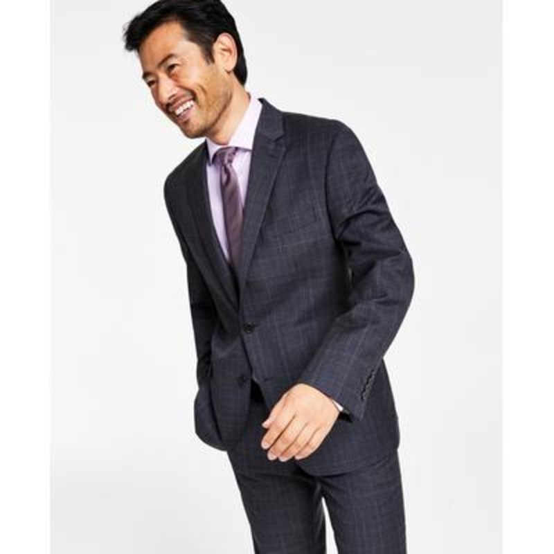 Lauren Ralph Lauren Men's Ultraflex Classic Fit Charcoal Plaid Suit Jacket 38R