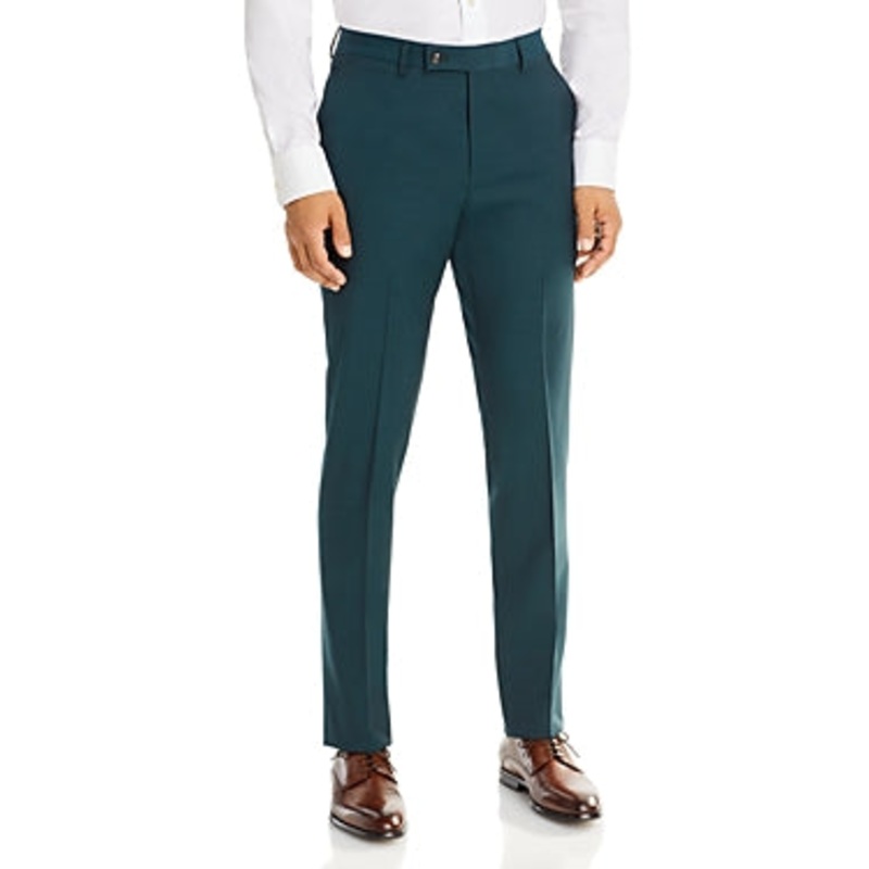 Robert Graham Wool & Mohair Slim Fit Suit Pants Dark Green 34R