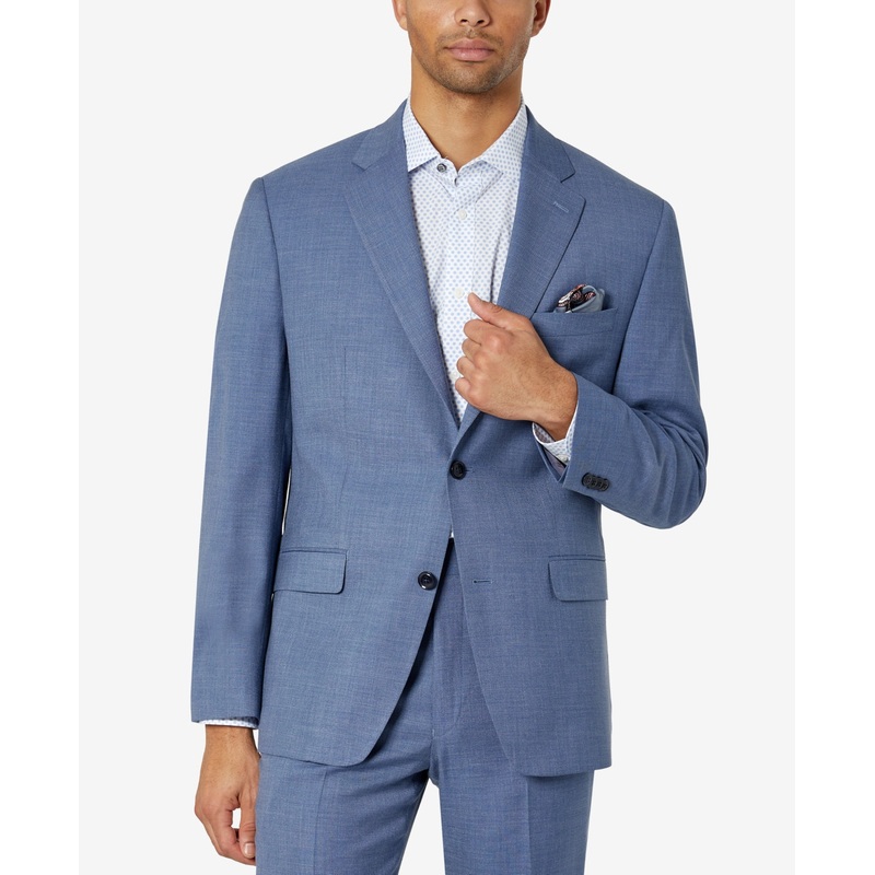 Sean John Men's Blue Solid Classic-Fit Suit Jacket 40R