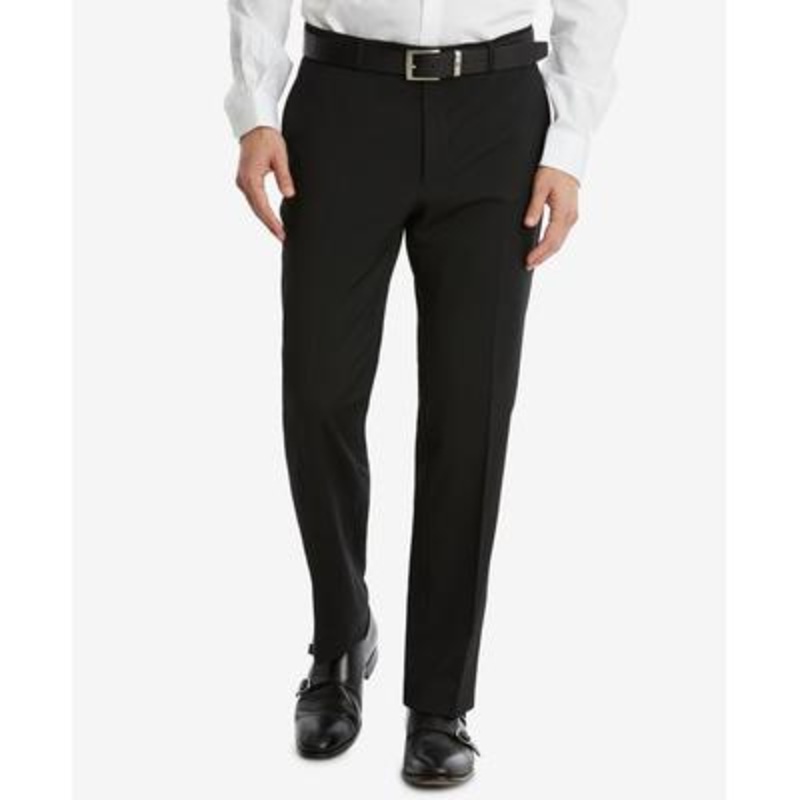 Tommy Hilfiger Men's Modern Fit Flex Stretch Black Dress Pants 32 x 34