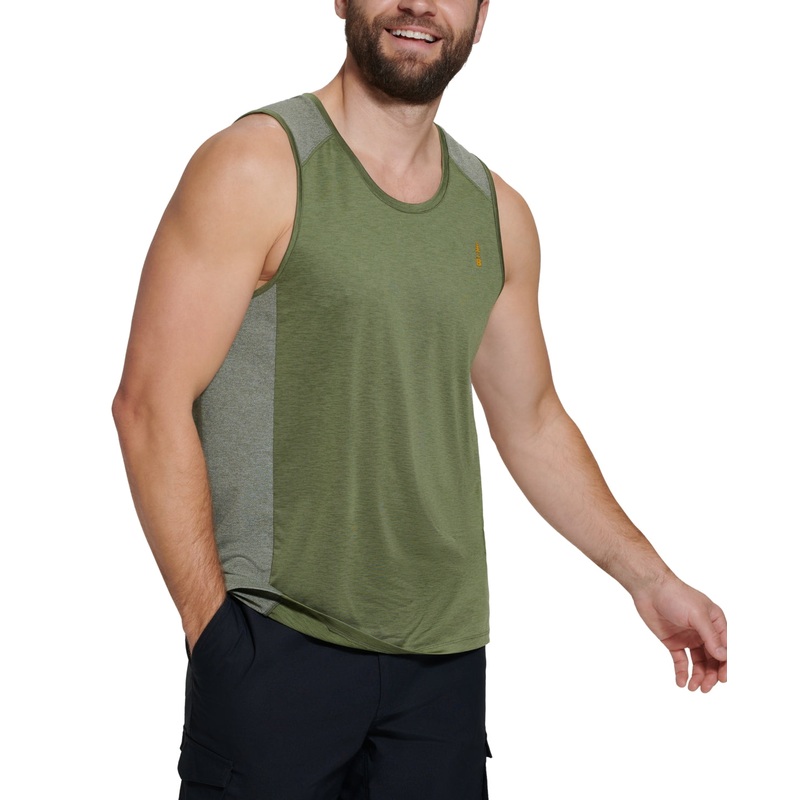 BASS OUTDOOR Men's Cliff Core Base Layer Tank Lichen Green XL