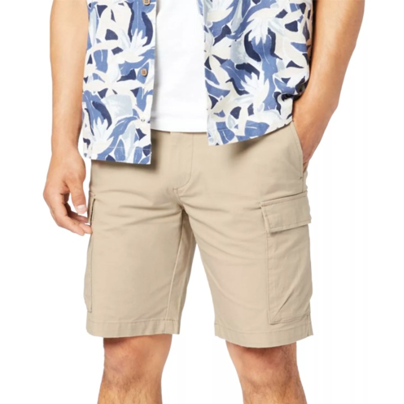 DOCKERS Men's Straight-Fit Smart 360 Tech Stretch 9" Cargo Shorts Taupe 44
