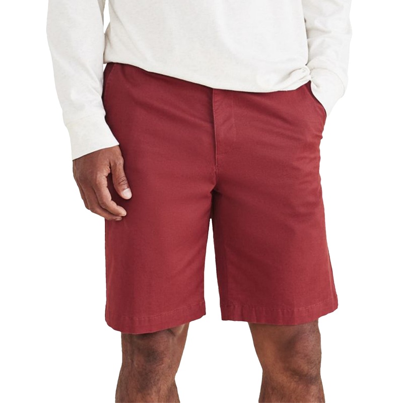 Dockers Men's Ultimate Stretch Solid Shorts Spiced Apple Red 32" Waist