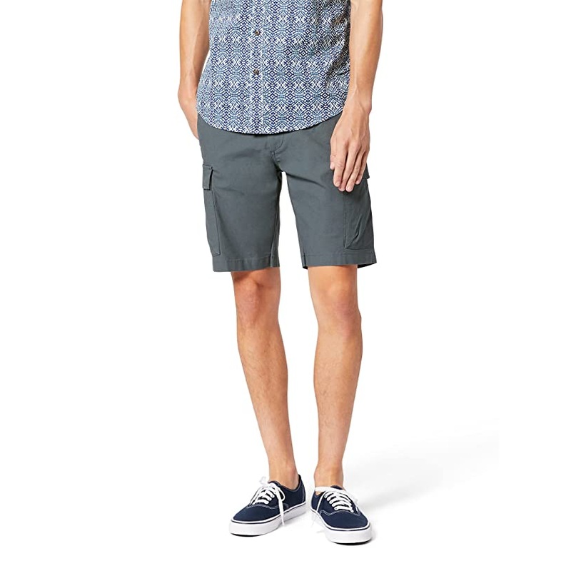 Dockers Mens Big Tall Straight Fit Cargo Shorts Cool Slate Grey 58