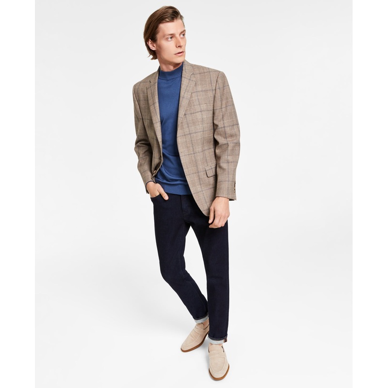 Lauren Ralph Lauren Men's Classic Fit Ultra flex Stretch Blazer Tan taupe 42R