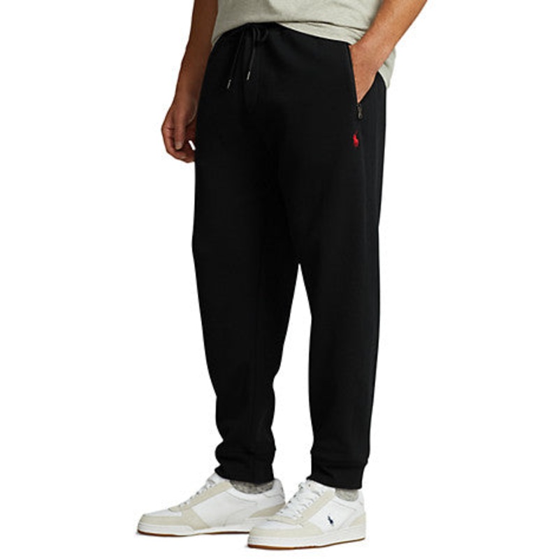 POLO RALPH LAUREN Mens Big & Tall Double-Knit Track Pants Black 4XL