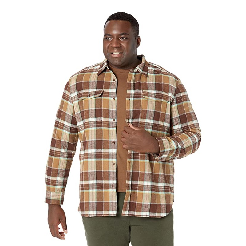 The North Face Men's Arroyo Flannel Button Down Shirt Utility Brown Large