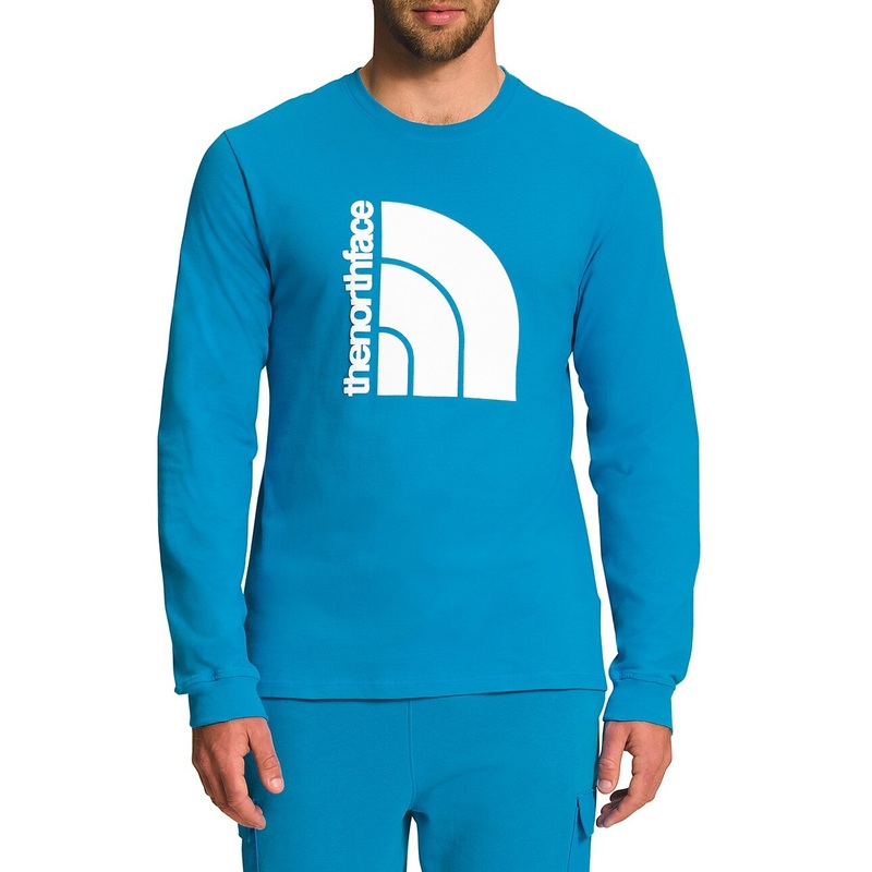 The North Face Mens Coordinate Long Sleeve Crewneck T Shirt Blue Large