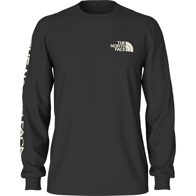 The North Face Mens Cotton Hit Long Sleeve T Shirt Black Medium