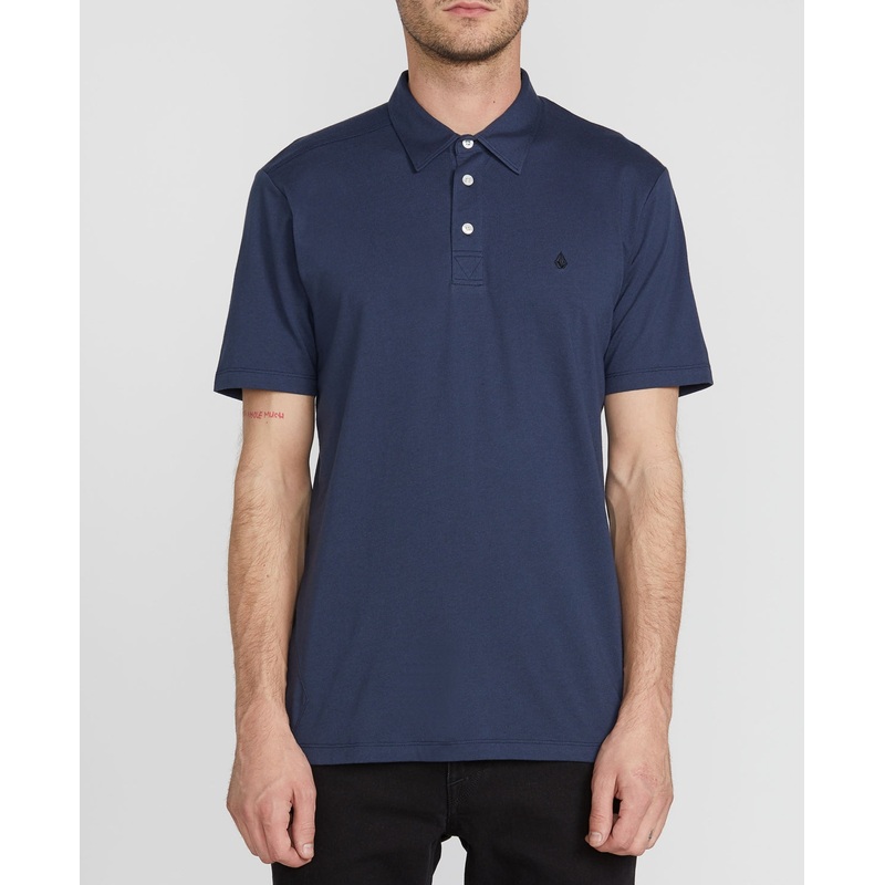 VOLCOM Men's Banger Short Sleeve Polo Shirt Blue 2XL