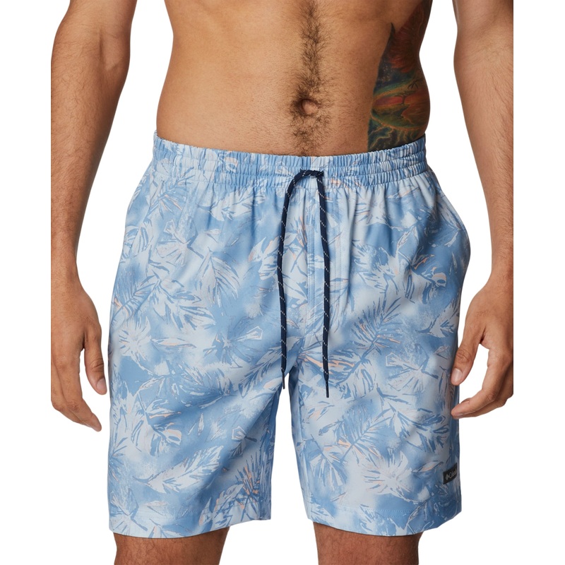 Columbia Men's Swimwear Summertide Printed Swim Trunks Jet Stream Small