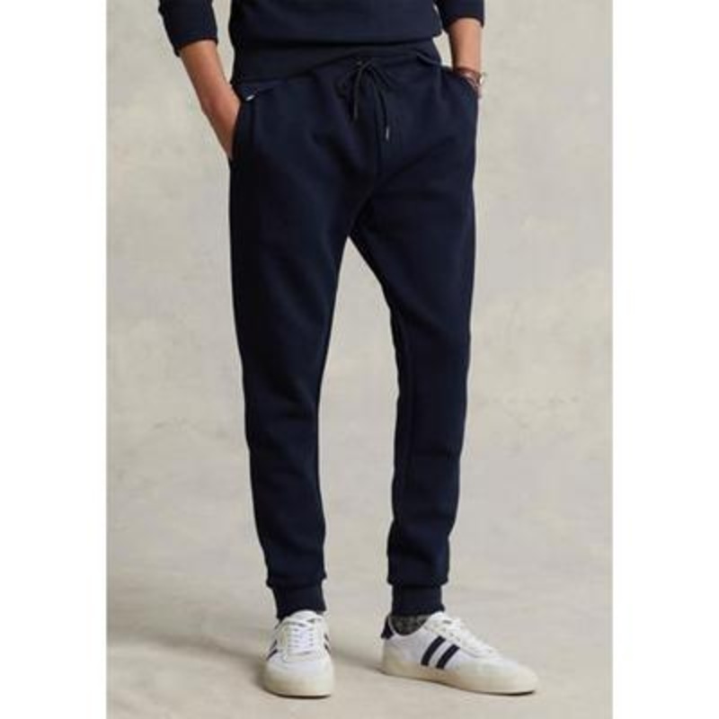 Polo Ralph Lauren Mens Logo-Embossed Double-Knit Jogger Pants Navy Blue 2XL