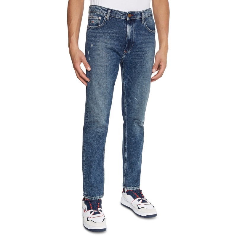 Tommy Hilfiger Men's Tommy Jeans Regular Tape Denim Medium Blue 36 x 32