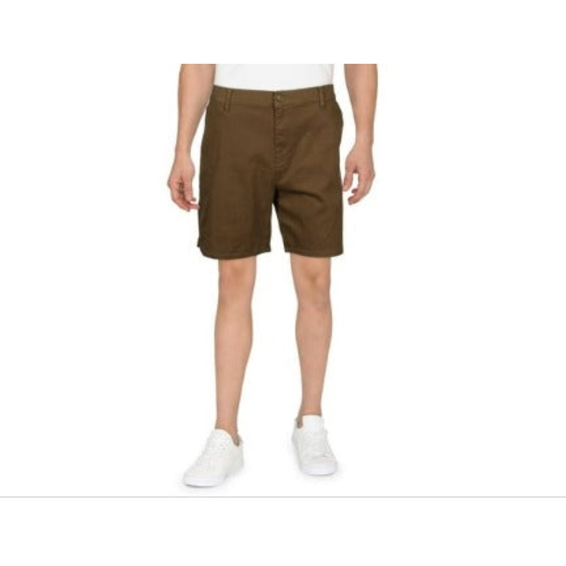 And Now This Mens Chino Midrise Khaki Shorts Green 38 Reg