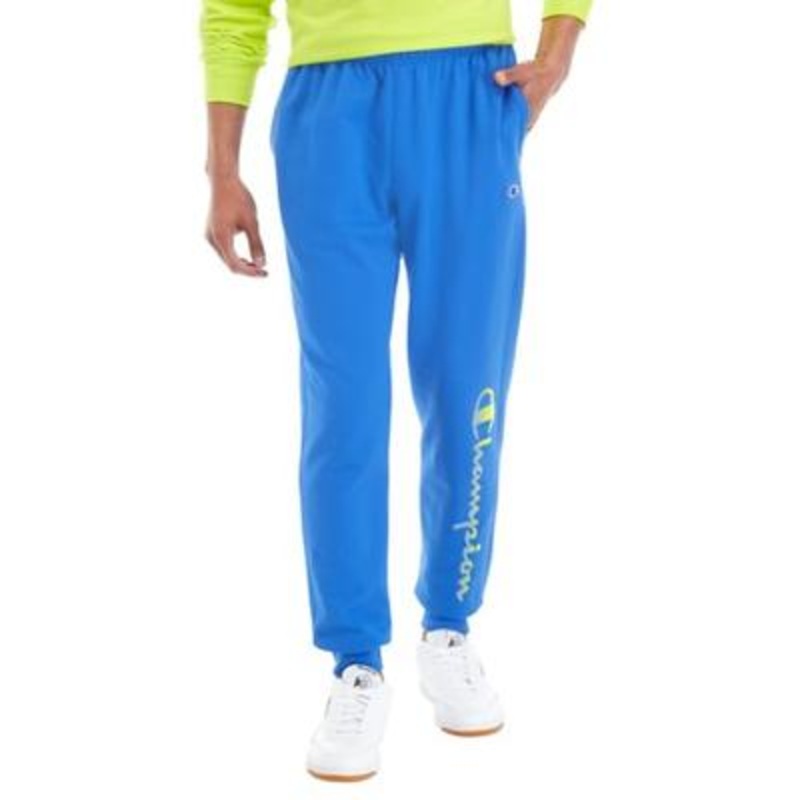 Champion Mens Logo Jogger Sweatpants Bright Royal Blue Medium
