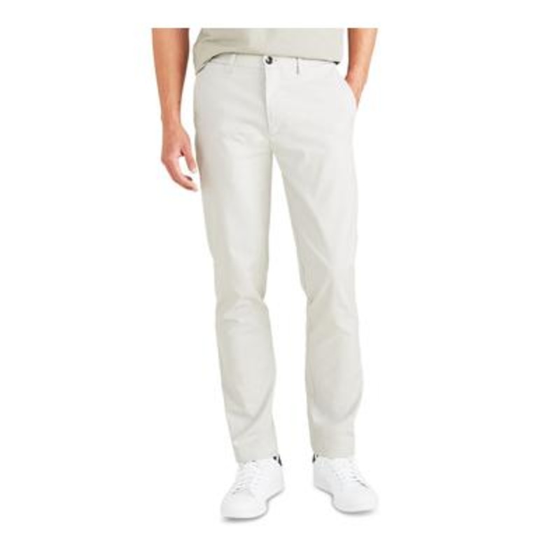 Dockers Men's Alpha Slim Fit Smart Flex Stretch Chino Pants Light Grey 38 x 30