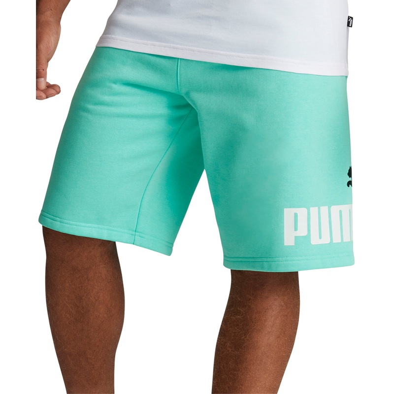 Puma Men's Big Logo Fleece Shorts Mint Green White 2XL