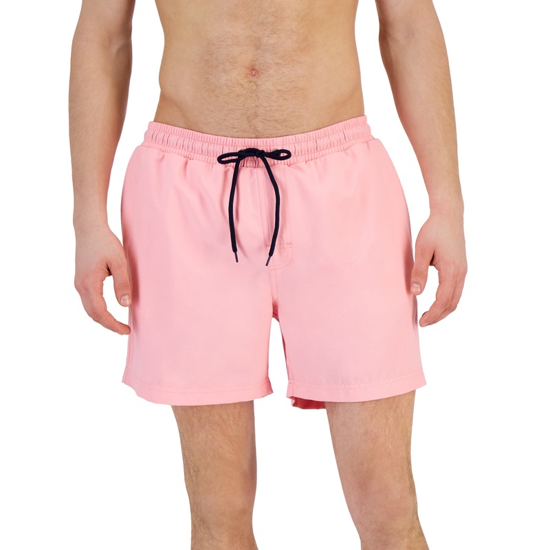 Club Room Mens Swimwear Pink Sky Quick Dry Performance Swim Trunks Medium