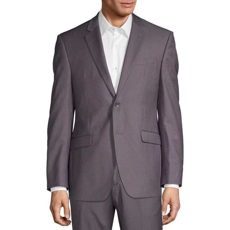 Perry Ellis Men's Slim-Fit Stretch Suit Jacket Grey  44L