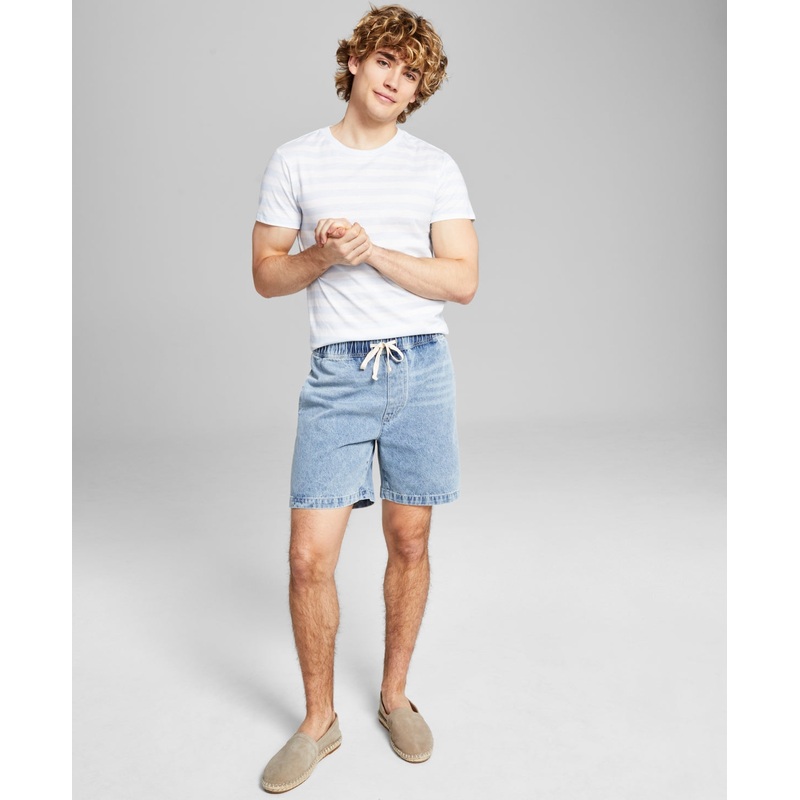 And Now This Men's Pull On Drawstring Denim Light Wash Medium