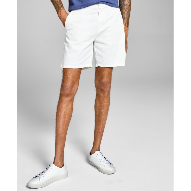 And Now This Mens Stretch Chino Shorts White Size 29