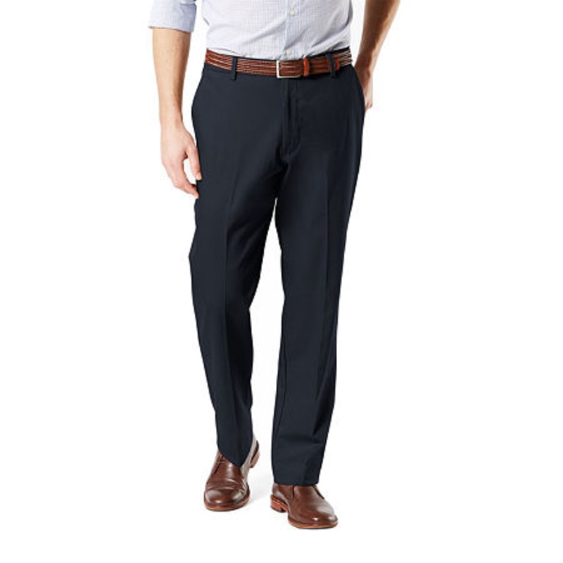 Dockers Men's Signature Classic Fit Khaki Pants Navy Blue 32 x 30