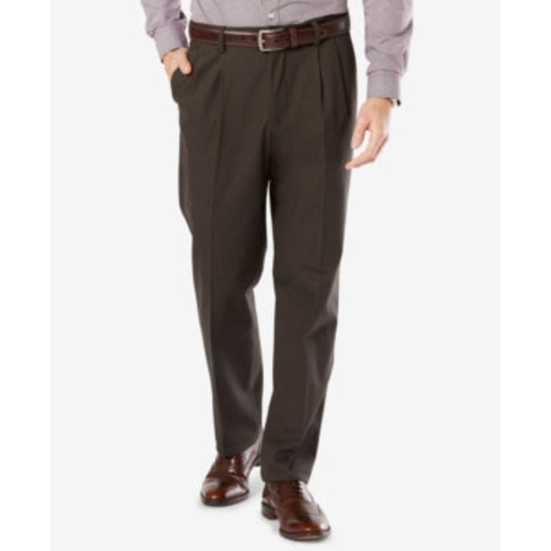 Dockers Mens Signature 2.0 Pants Med Brown 48 x 30