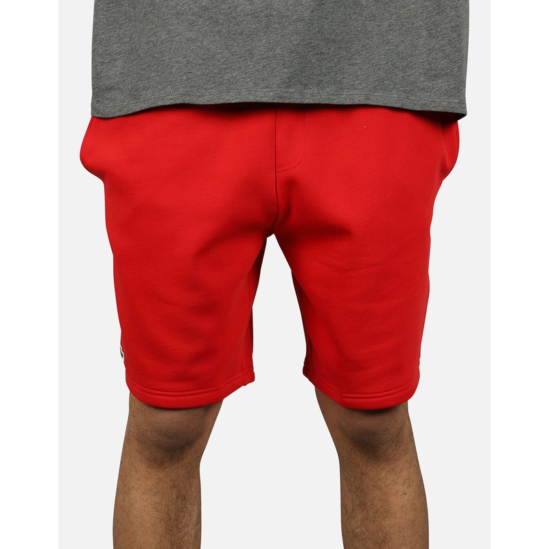 Lacoste Men's Red Elastic Waist Fleece Shorts Large