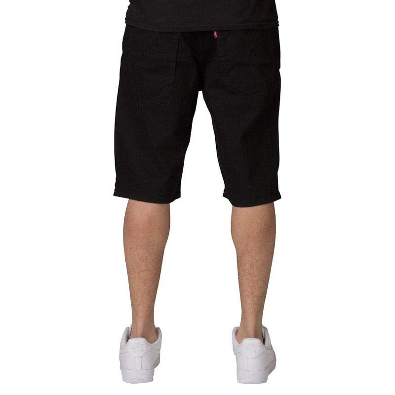 Levis 569 Mens Loose-Fit Shorts Black  3D Washed 40