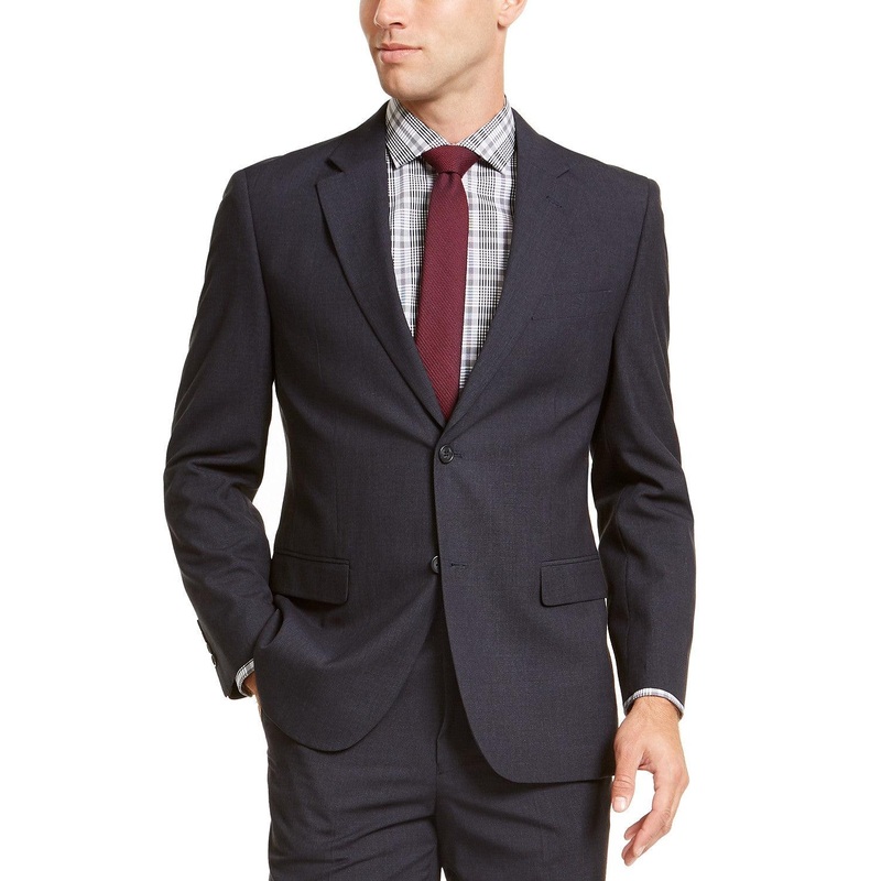Nautica Mens Modern-Fit Active Stretch Navy Suit Jacket  36R