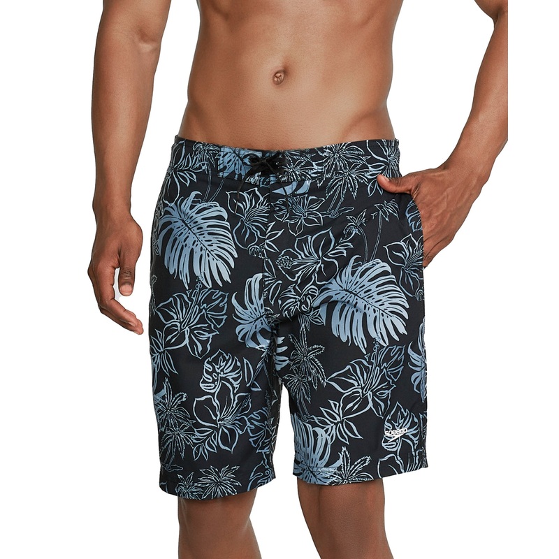 SPEEDO Men's Bondi Tropical 8 1/2" Board Shorts Black Small