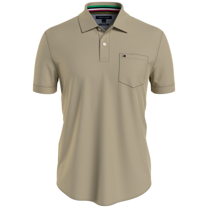 Tommy Hilfiger Mens Lex Classic Fit Short Sleeve Polo Shirt Opal Grey Medium