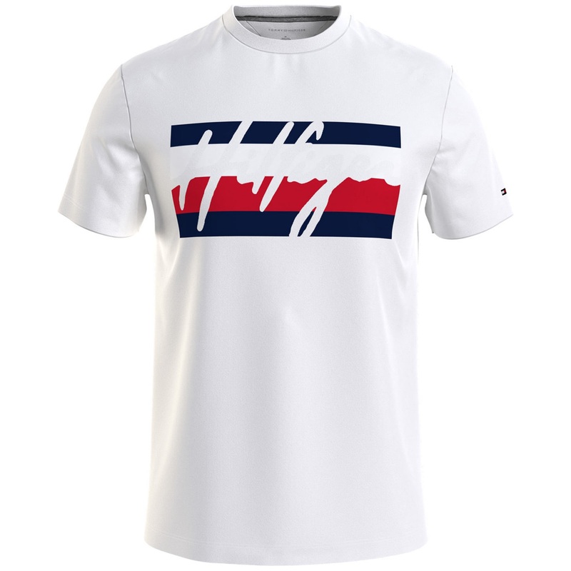 Tommy Hilfiger Mens Trevor Short Sleeve Crewneck T Shirt Bright White Medium