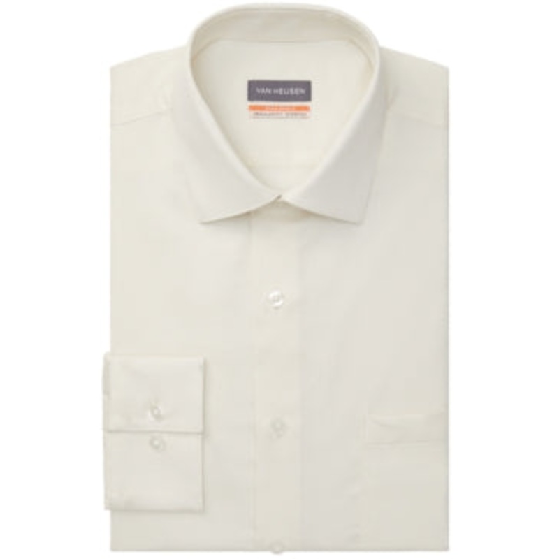 Van Heusen Men's Classic Almond Button Down Dress Shirt 15-15.5 / 32-33