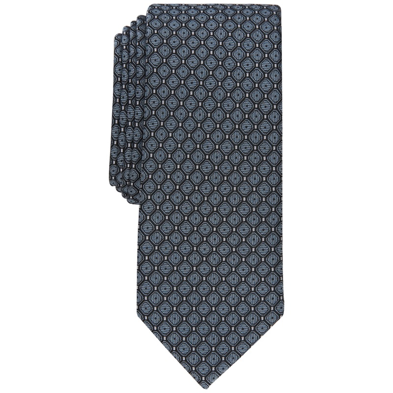 Alfani Mens Morgan Slim Tie Light Blue OS Necktie
