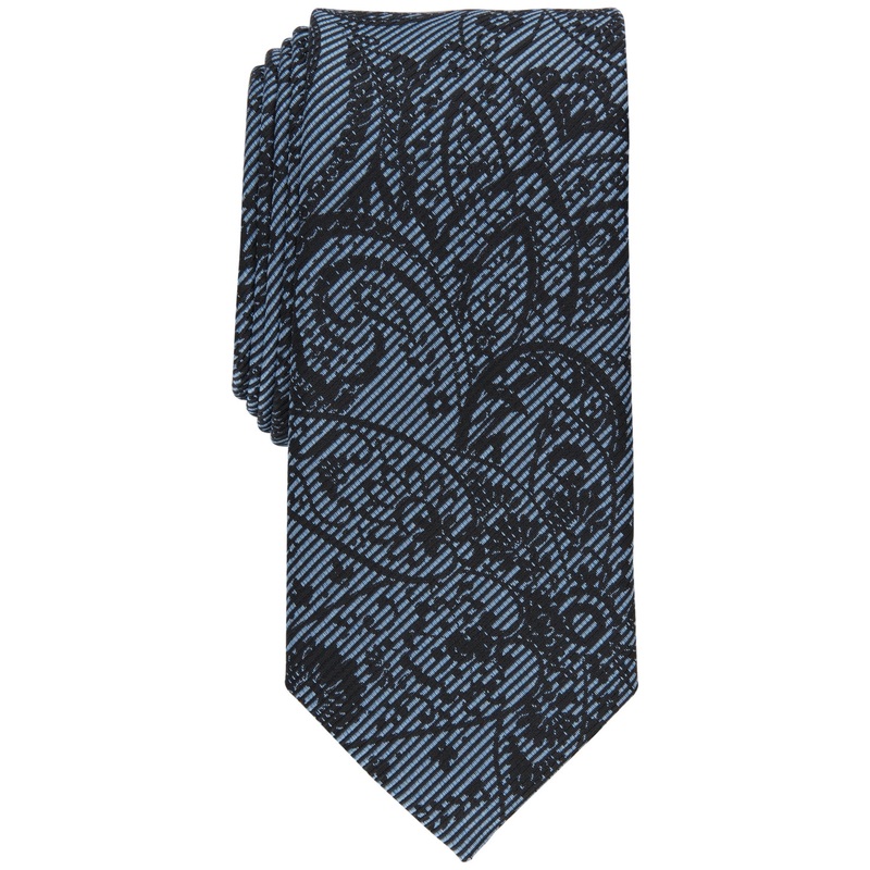 Alfani Mens Necktie Paisley Tie Blue OS