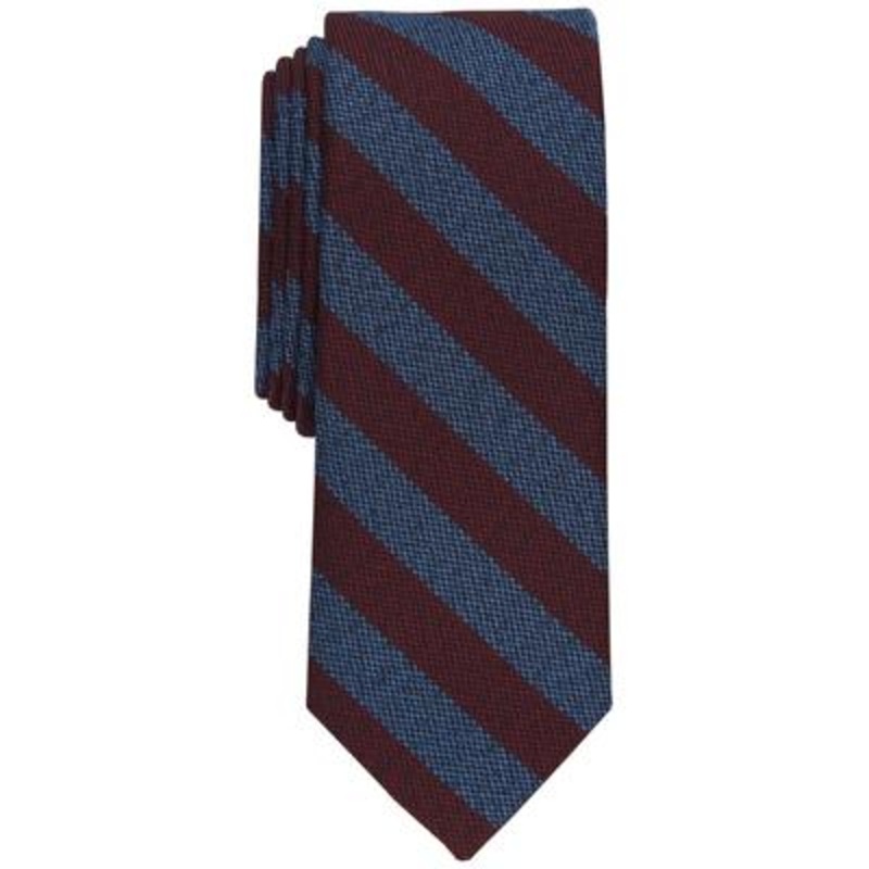 Bar III Mens Red Arrow Striped Skinny Tie OS