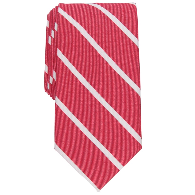 Club Room Men's Necktie Classic Stripe Tie Red OS