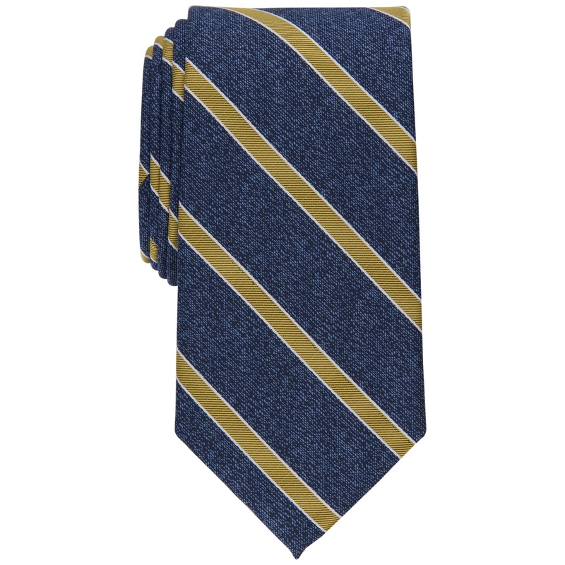 Club Room Mens Necktie Tolland Stripe Yellow Tie OS