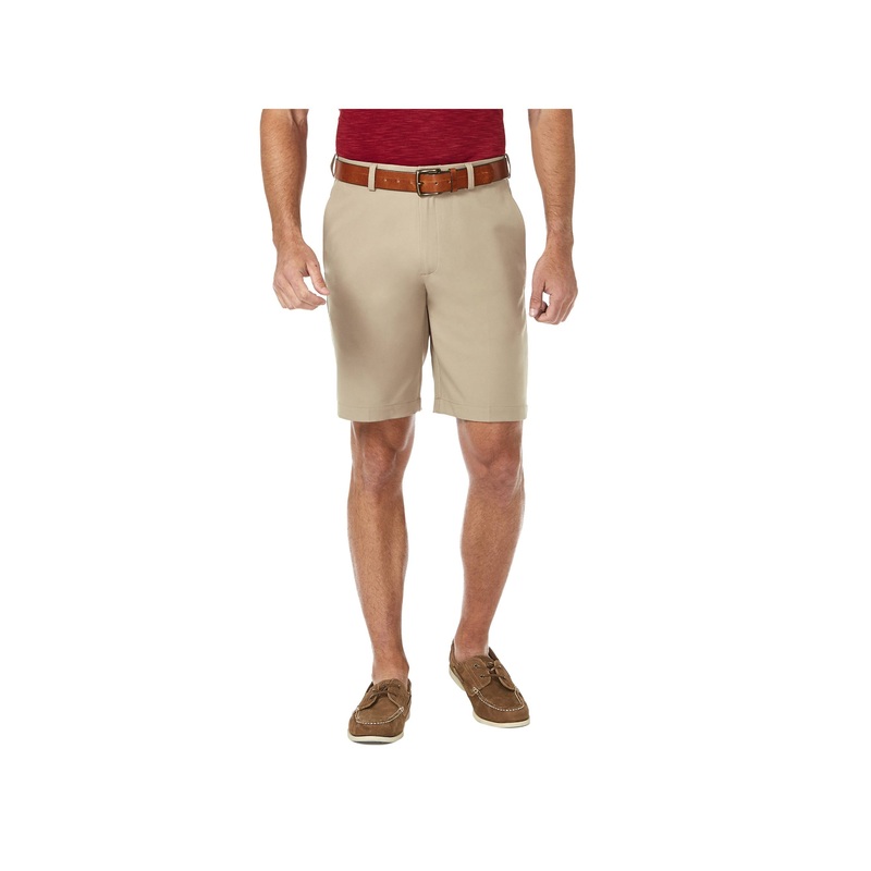 Haggar Cool 18 PRO Flat Front Khaki Shorts 36