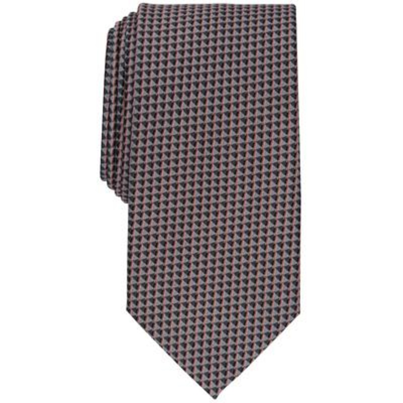 Perry Ellis Mens Charcoal Trace Mini-Triangle Tie One Size Necktie