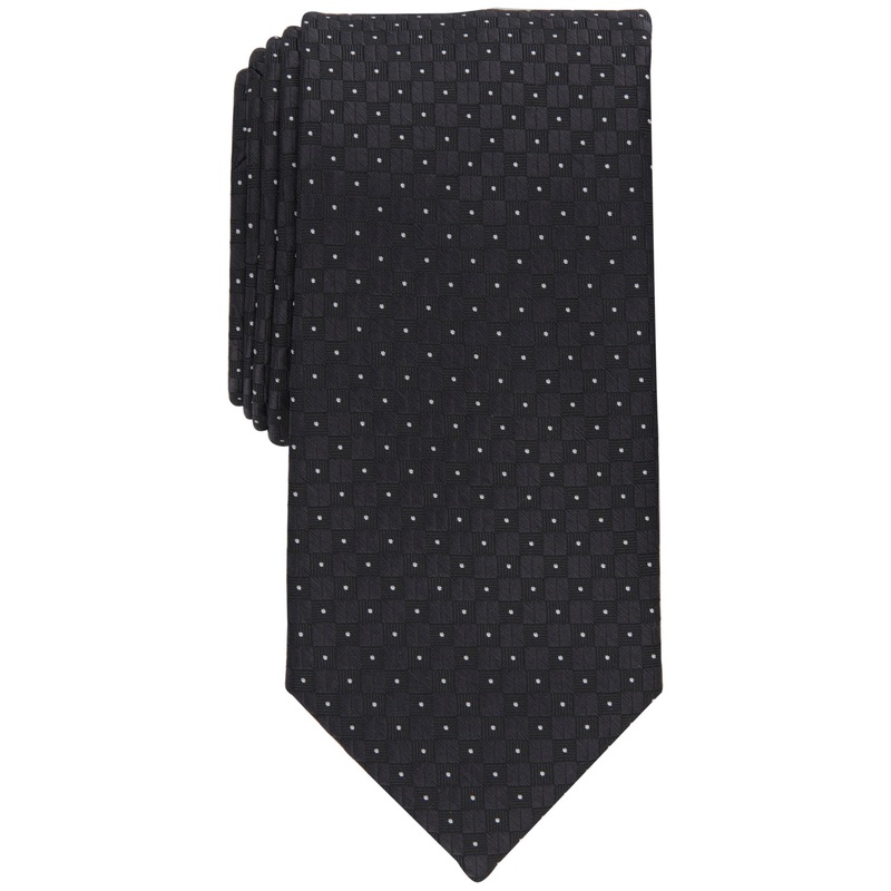 Perry Ellis Mens Klaren Neat Black Tie One Size Necktie